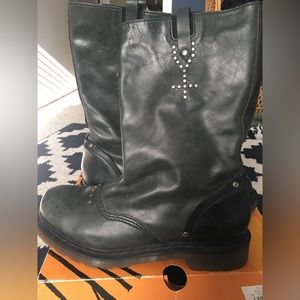 Vintage early 2000s rare moto style Doc Martens.